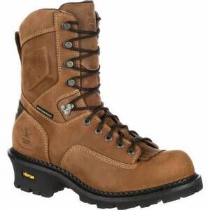 NEW GEORGIA BOOT men's comfort core logger waterproof work boot in brown